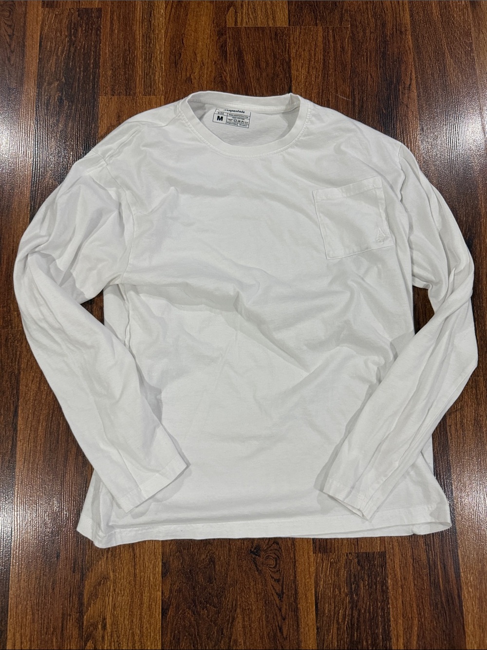 Men's  Aeropostale Long Sleeve Pocket Tee - White